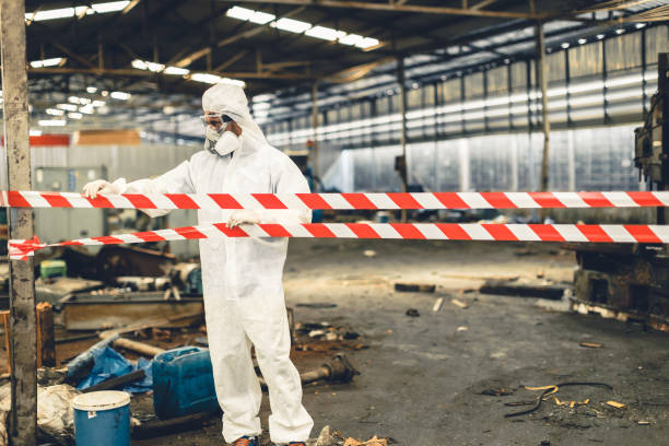 Professional Crime Scene Cleanup technician working in Woodcliff Lake, NJ
